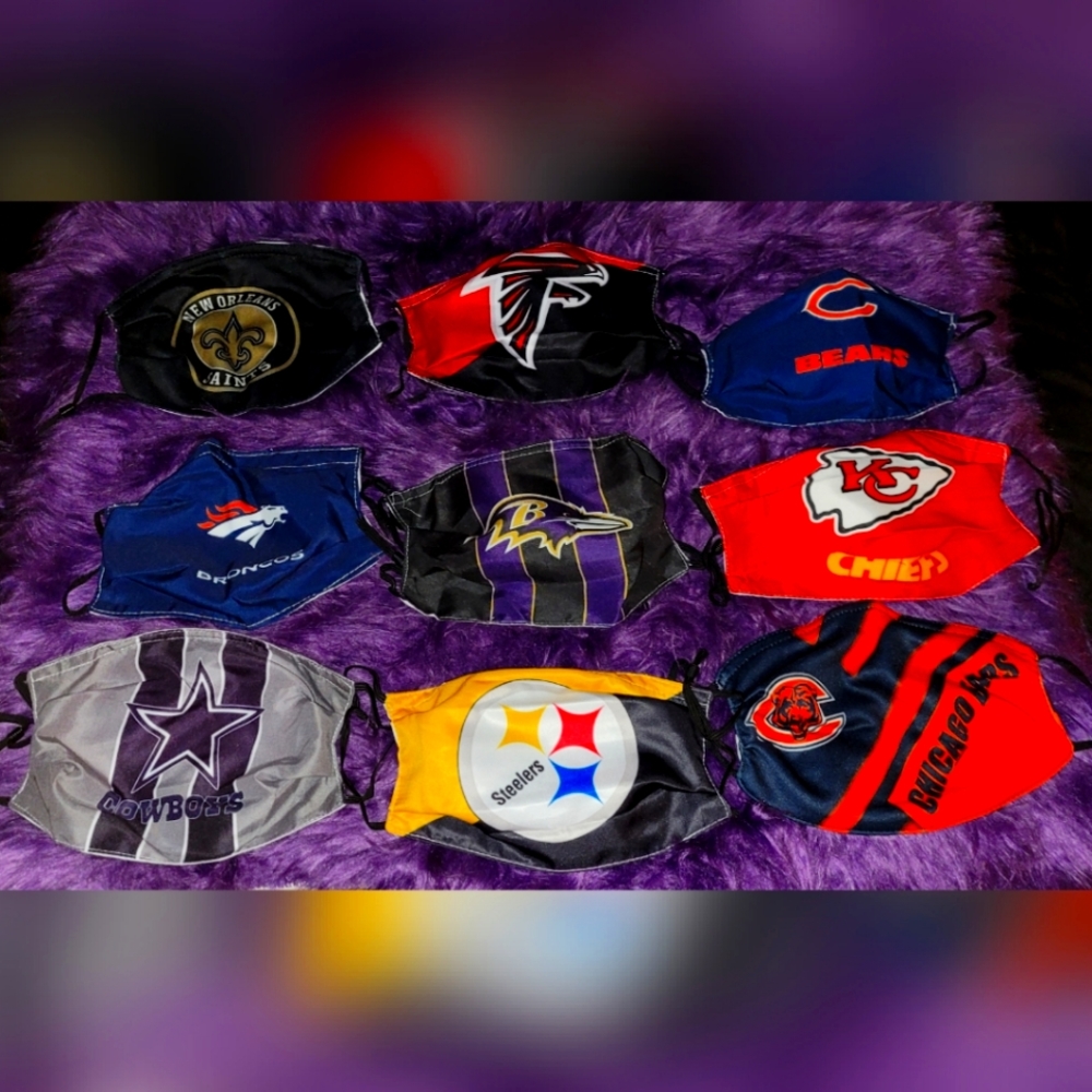 Lot of 9 NFL Face Masks *NEW*
